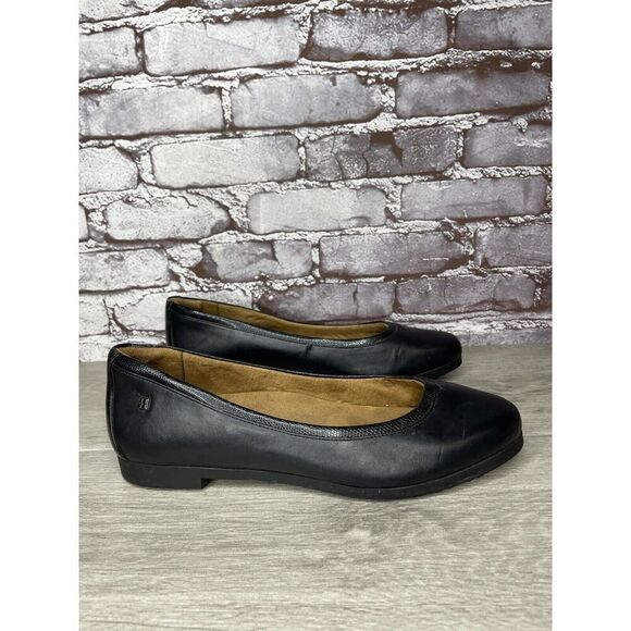 Shoes For Crews 55315 Reese Black Leather Work Slip Flats Women Sz 11M US/43EU - Picture 3 of 16